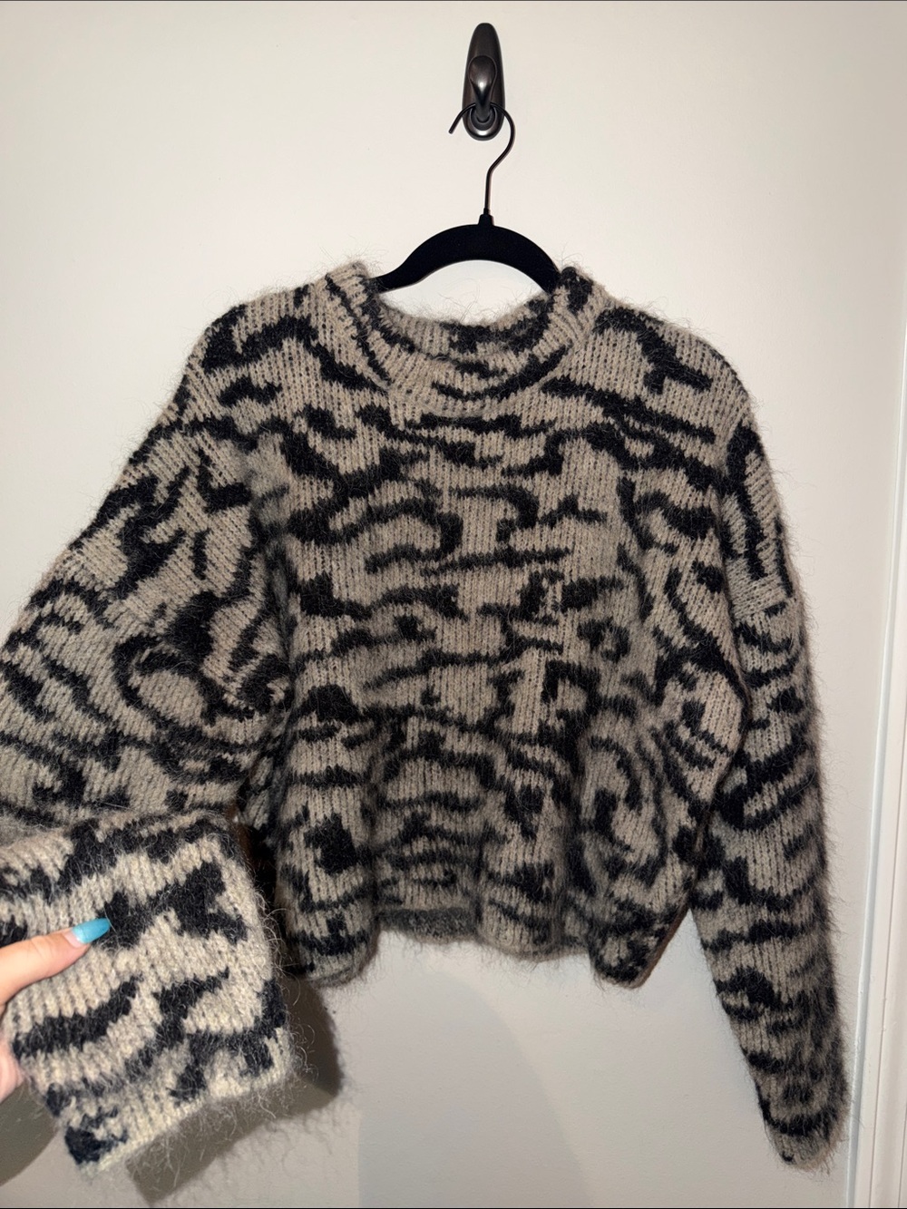 Frame Denim Zebra Patterned Sweater